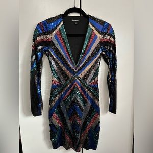 Sequin Longsleeve Dress